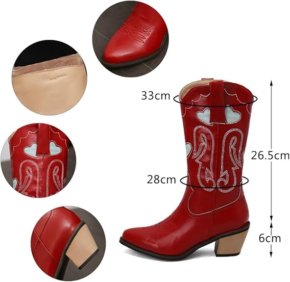 SALLY Cowgirl Boots - Resistant PU leather | Stand-Up Style