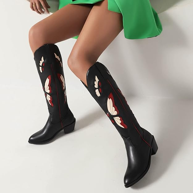 JESSIE Cowgirl Boots - Resistant PU leather | Elegance & Stability