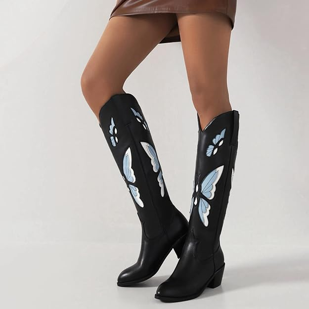 JESSIE Cowgirl Boots - Resistant PU leather | Elegance & Stability