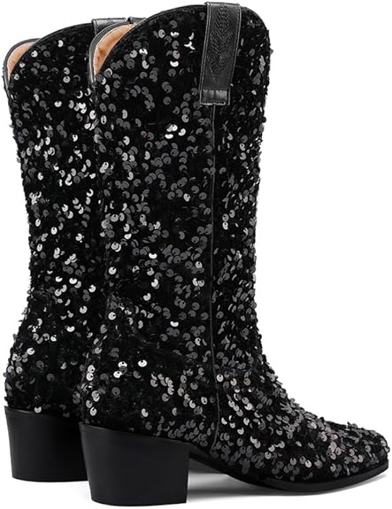 SHONA Cowgirl Boots Glitter – Soft lining | Style & Attitude
