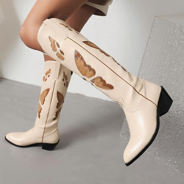 JESSIE Cowgirl Boots - Resistant PU leather | Elegance & Stability
