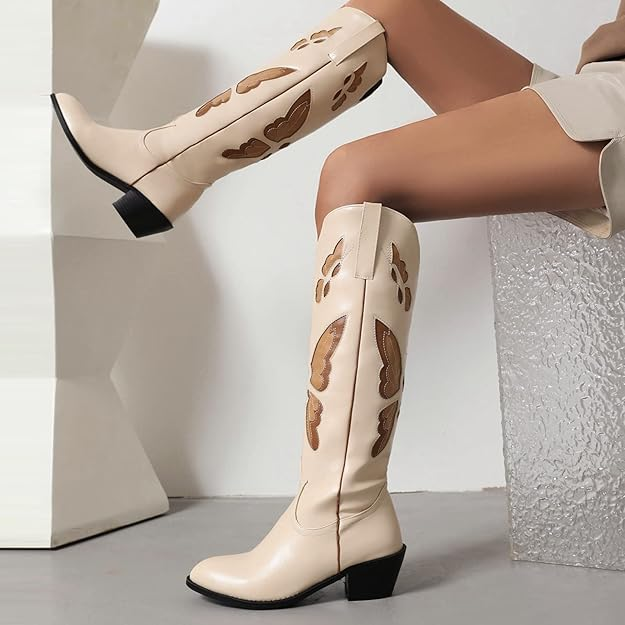 JESSIE Cowgirl Boots - Resistant PU leather | Elegance & Stability