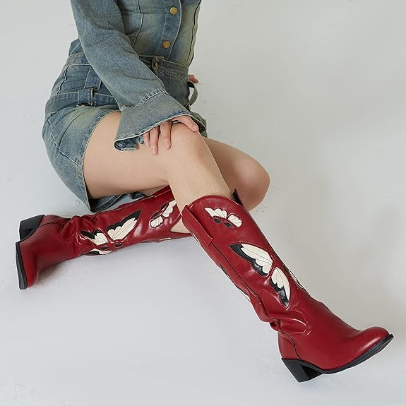 JESSIE Cowgirl Boots - Resistant PU leather | Elegance & Stability
