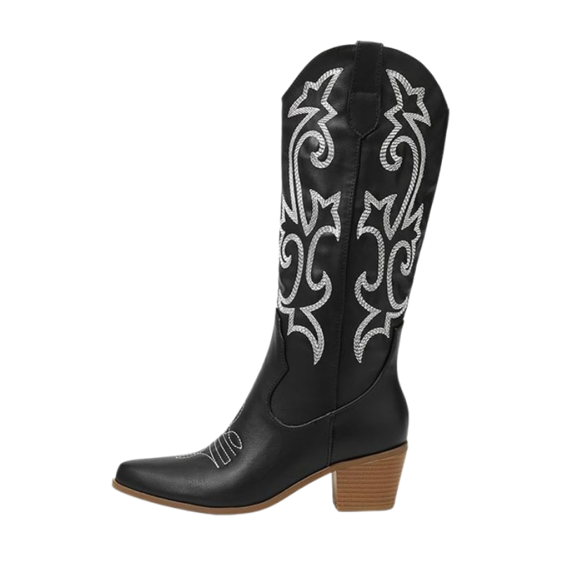 DIXIE Cowgirl Boots - Resistant PU leather | Elegance & Stability - Yehaw