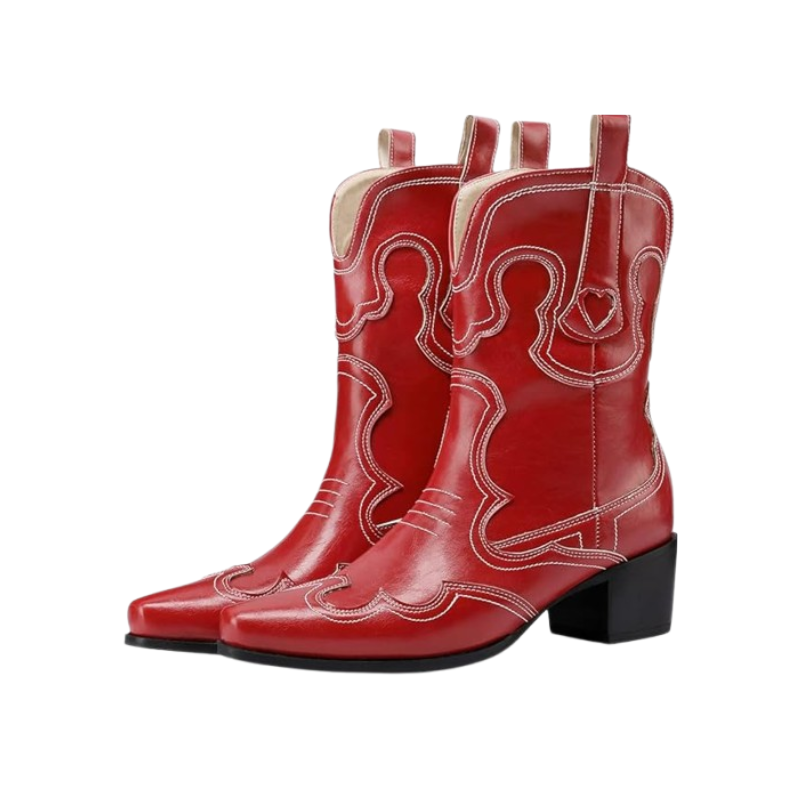 GRACIE Cowgirl Boots - Resistant PU leather | Elegance & Stability