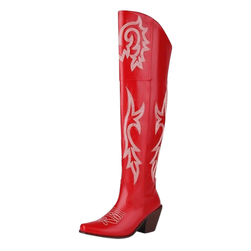 BELLE Cowgirl Boots - Resistant PU leather | Elegance & Stability - Yehaw