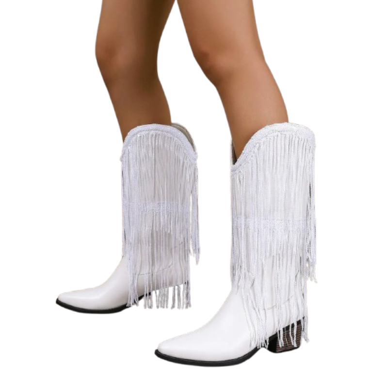 MATILDA Cowgirl Boots Fringe - Clog Heel | Top of the range comfort - Yehaw