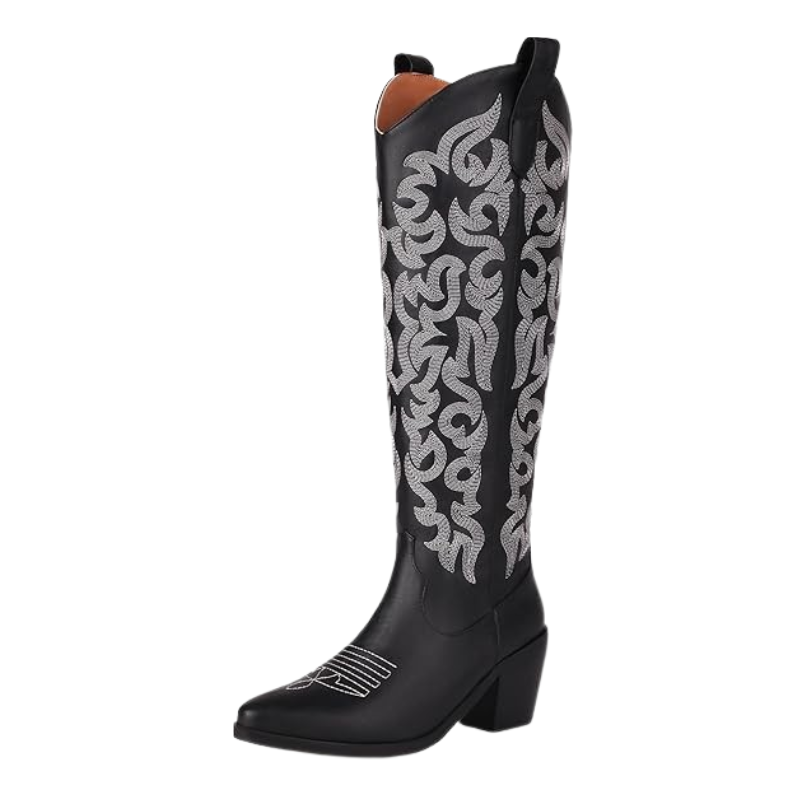 BETTY Cowgirl Boots - Resistant PU leather | Elegance & Stability - Yehaw