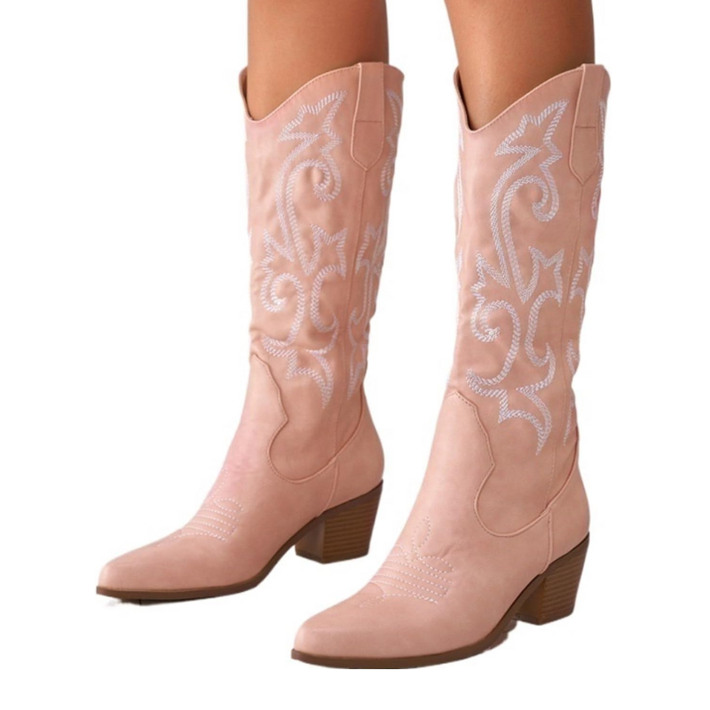 DIXIE Cowgirl Boots - Resistant PU leather | Elegance & Stability - Yehaw