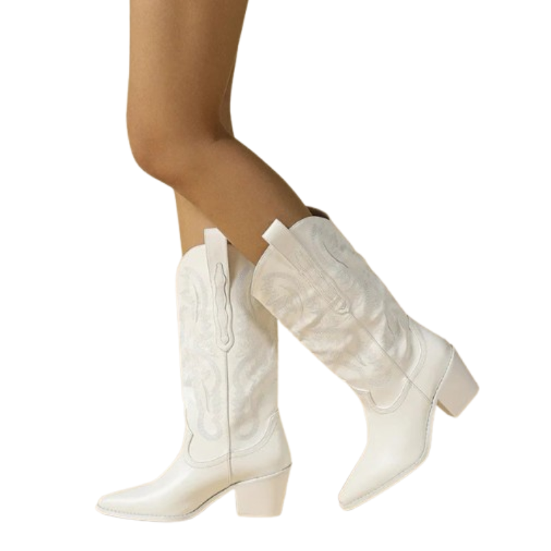 SKYLER Cowgirl Boots - Resistant PU leather | Elegance & Stability - Yehaw