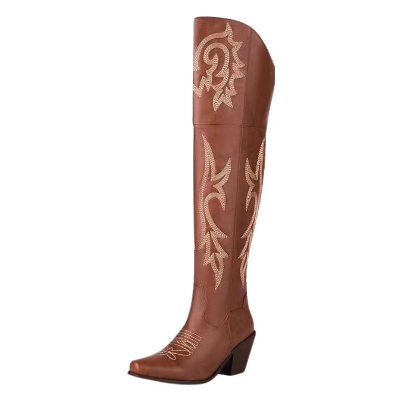 BELLE Cowgirl Boots - Resistant PU leather | Elegance & Stability - Yehaw