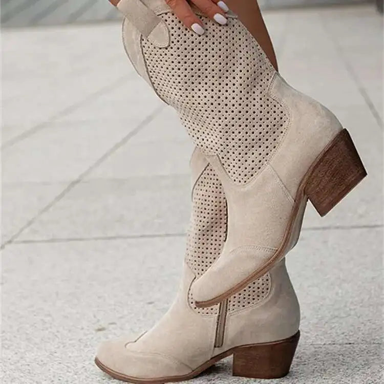 BARB Cowgirl Boots - Resistant PU leather | Elegance & Stability - Yehaw