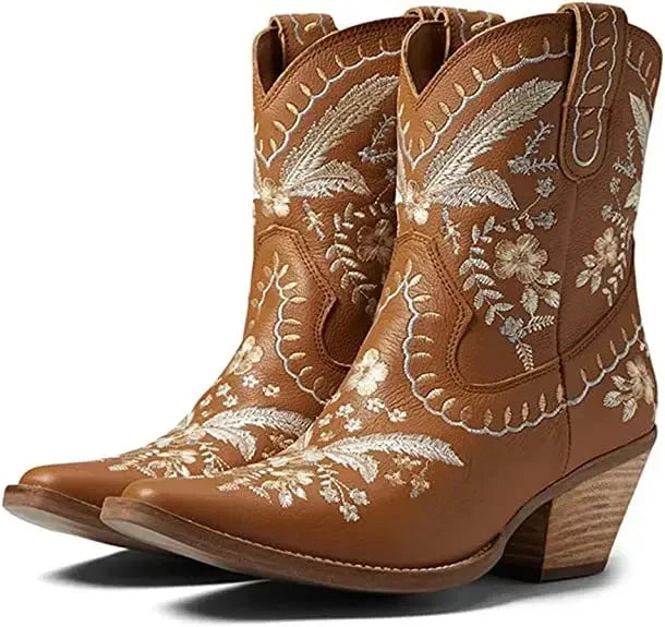 DAKOTA Cowgirl Boots - Resistant PU leather | Elegance & Stability - Yehaw