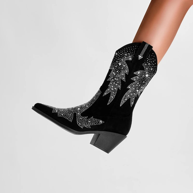 ROXY Cowgirl Boots - Shiny PU leather | Elegance & Stability - Yehaw