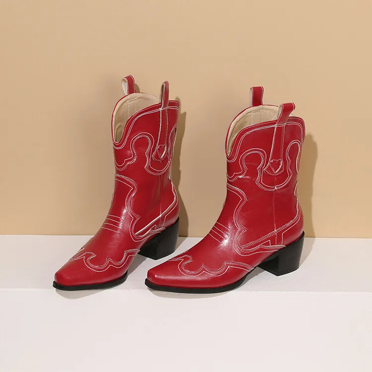 GRACIE Cowgirl Boots - Resistant PU leather | Elegance & Stability - Yehaw