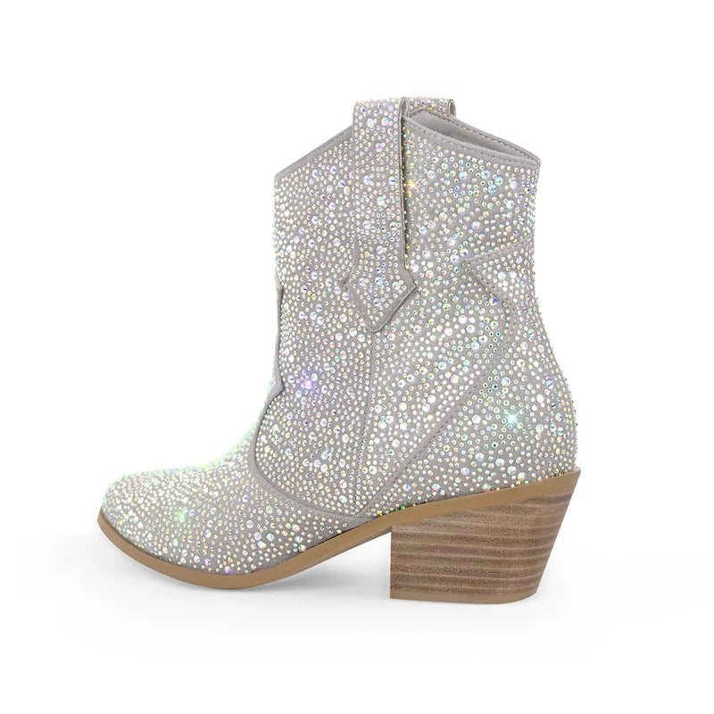 SASHA Cowgirl Boots - Shiny PU leather | Elegance & Stability - Yehaw