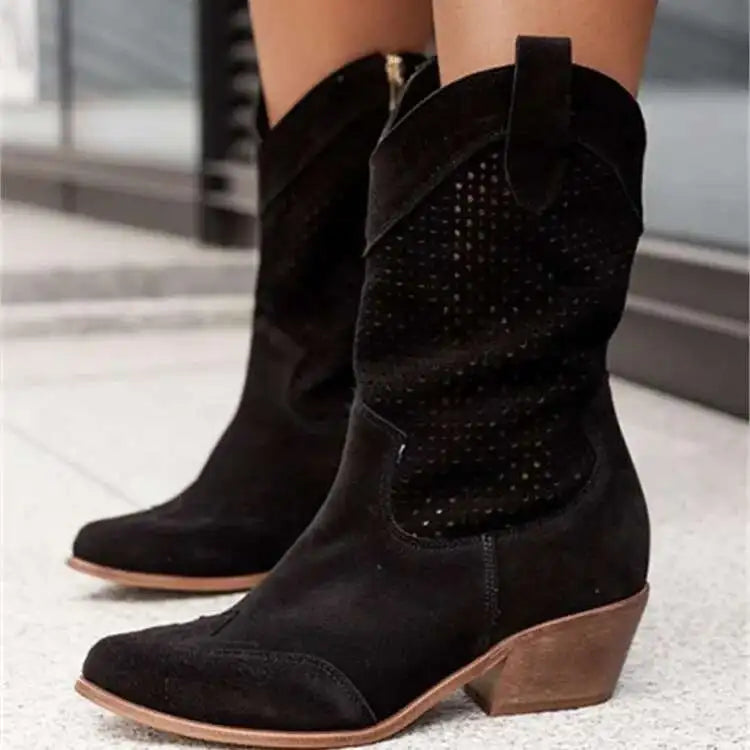 BARB Cowgirl Boots - Resistant PU leather | Elegance & Stability - Yehaw