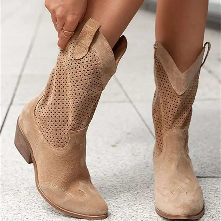 BARB Cowgirl Boots - Resistant PU leather | Elegance & Stability - Yehaw