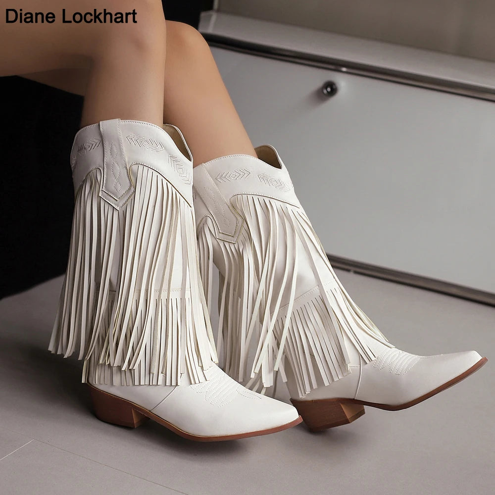 SKYE Cowgirl Boots Fringe - Soft lining | Elegance & Stability - Yehaw