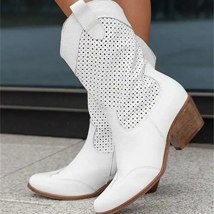 BARB Cowgirl Boots - Resistant PU leather | Elegance & Stability - Yehaw