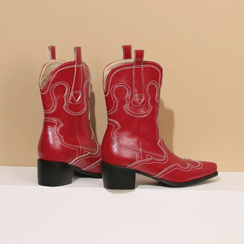 GRACIE Cowgirl Boots - Resistant PU leather | Elegance & Stability - Yehaw