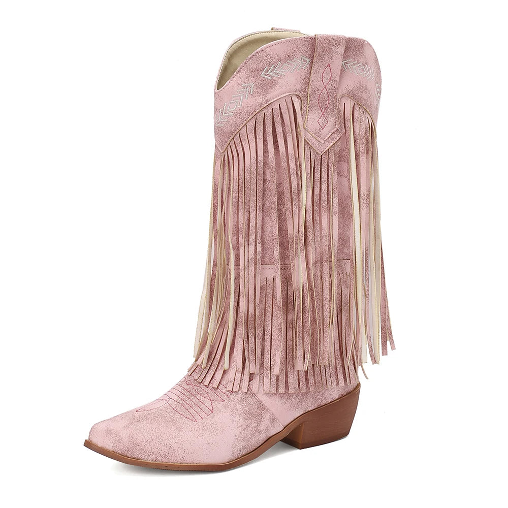 SKYE Cowgirl Boots Fringe - Soft lining | Elegance & Stability - Yehaw