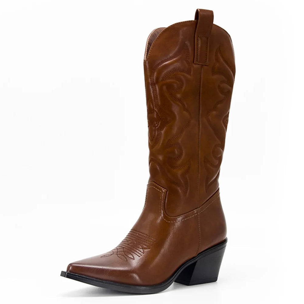 CASSIE Cowgirl Boots - Pointed toe | Elegance & Stability - Yehaw