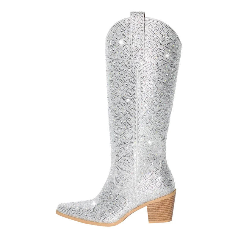 LOVE Cowgirl Boots - Shiny PU leather | Elegance & Stability - Yehaw