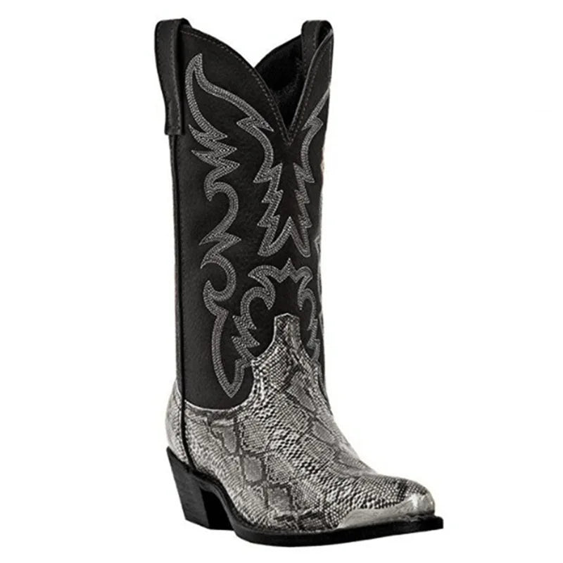CLAY Mens Cowboy Boots - Crocodile PU leather | Stable and Strong - Yehaw