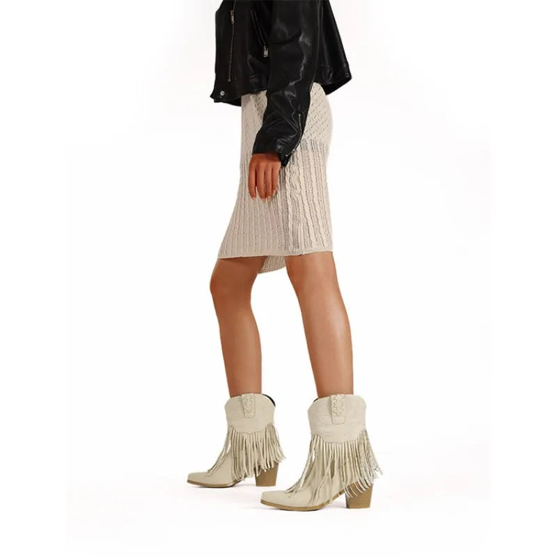 SAVANNAH Cowgirl Boots Fringe - Soft lining | Elegance & Stability - Yehaw