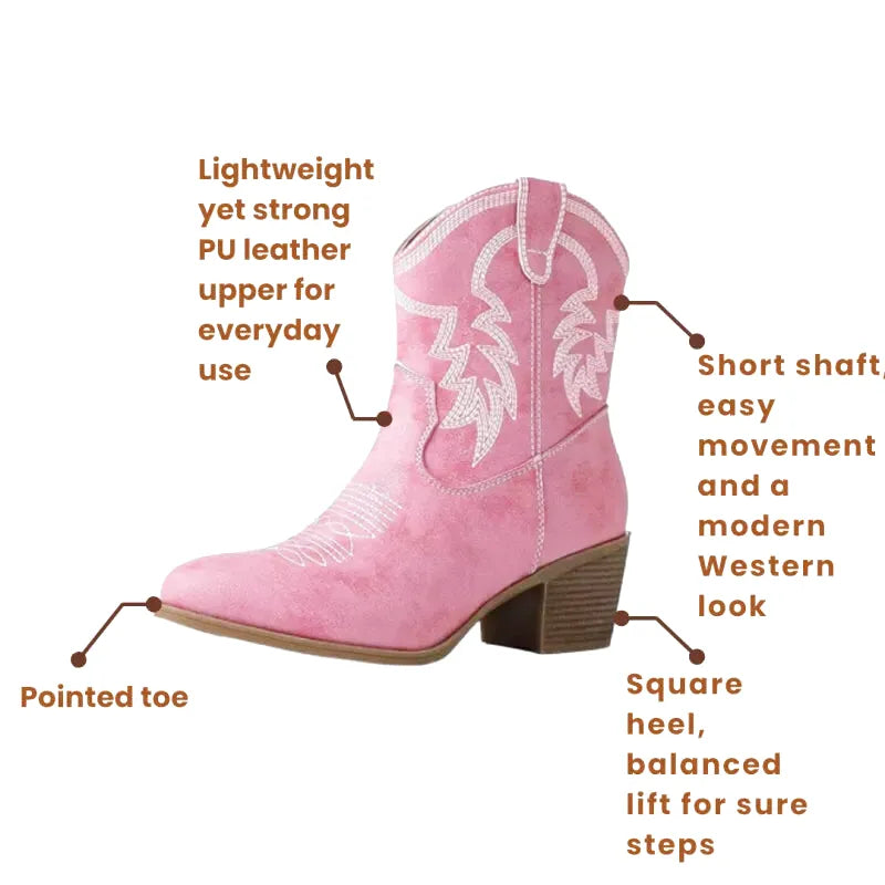 ABIGAIL Cowgirl Boots - Pointed toe | Elegance & Stability - Yehaw