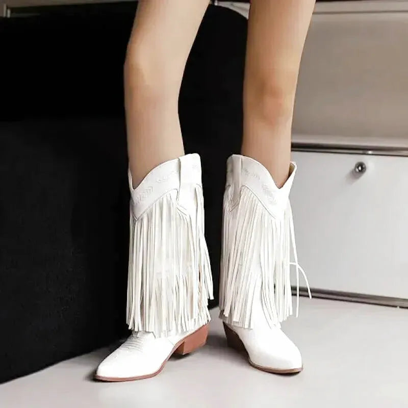 ALEJANDRA Cowgirl Boots - Yehaw | White - Yehaw