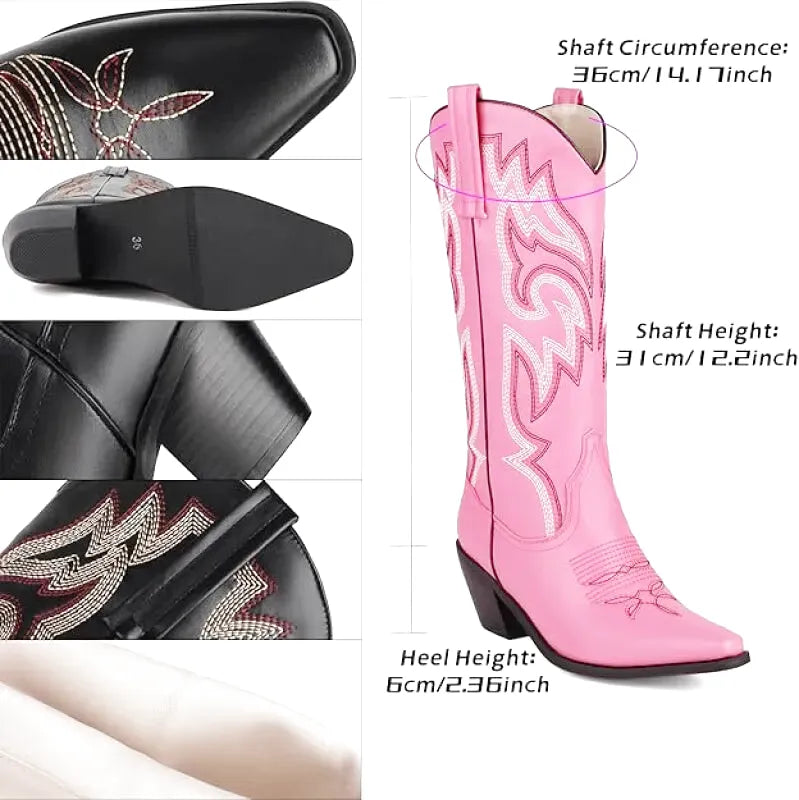 ALICE Cowgirl Boots - Pointed toe | Elegance & Stability - Yehaw