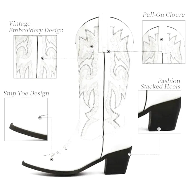 ALICE Cowgirl Boots - Pointed toe | Elegance & Stability - Yehaw