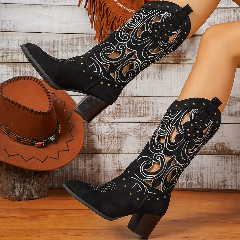 MONTANA Cowgirl Boots - Resistant PU leather | Elegance & Stability