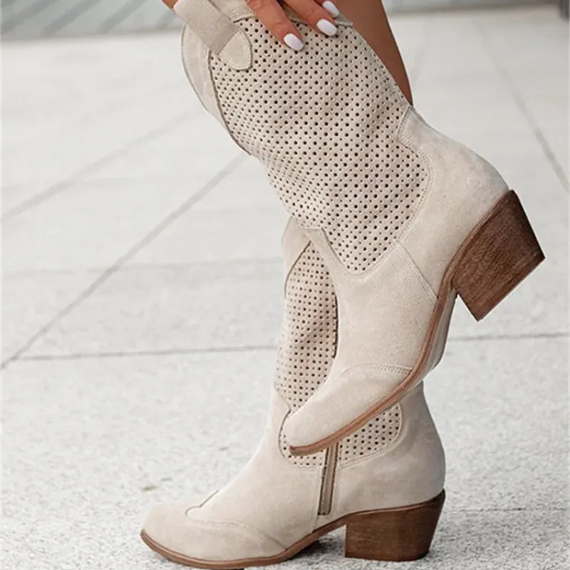 BARB Cowgirl Boots - Resistant PU leather | Elegance & Stability - Yehaw