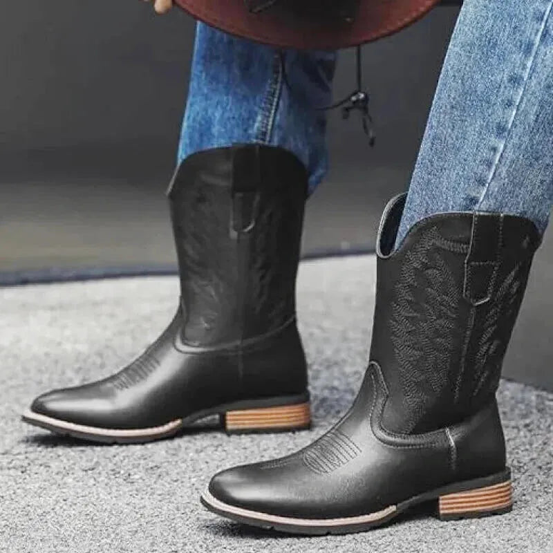 BILLY Mens Cowboy Boots - Yehaw | Black - Yehaw