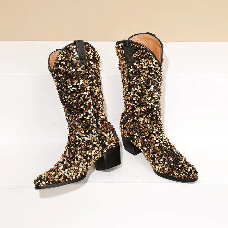 CALAMITY Cowgirl Boots - Yehaw | Gold - Yehaw