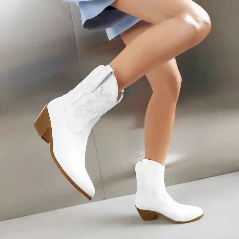 CARLA Cowgirl Boots - Yehaw | White - Yehaw