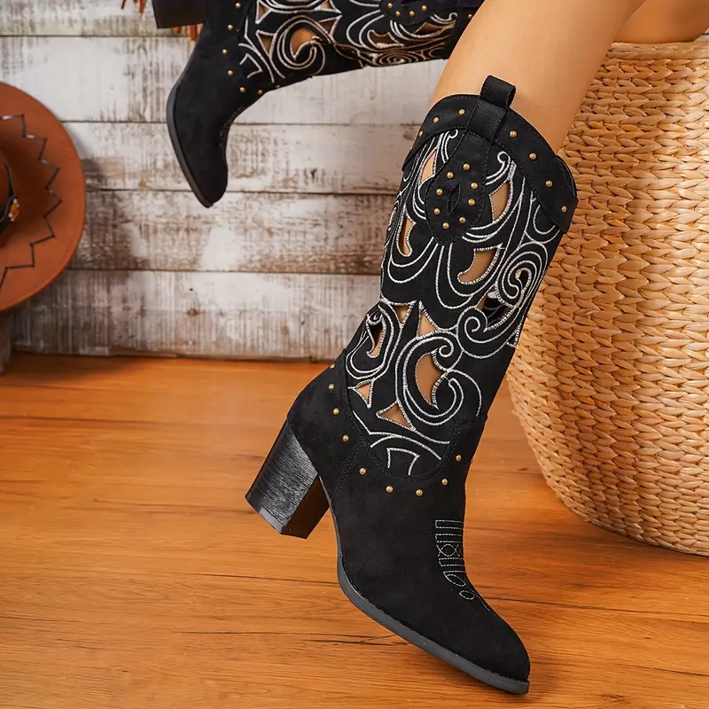 MONTANA Cowgirl Boots - Resistant PU leather | Elegance & Stability