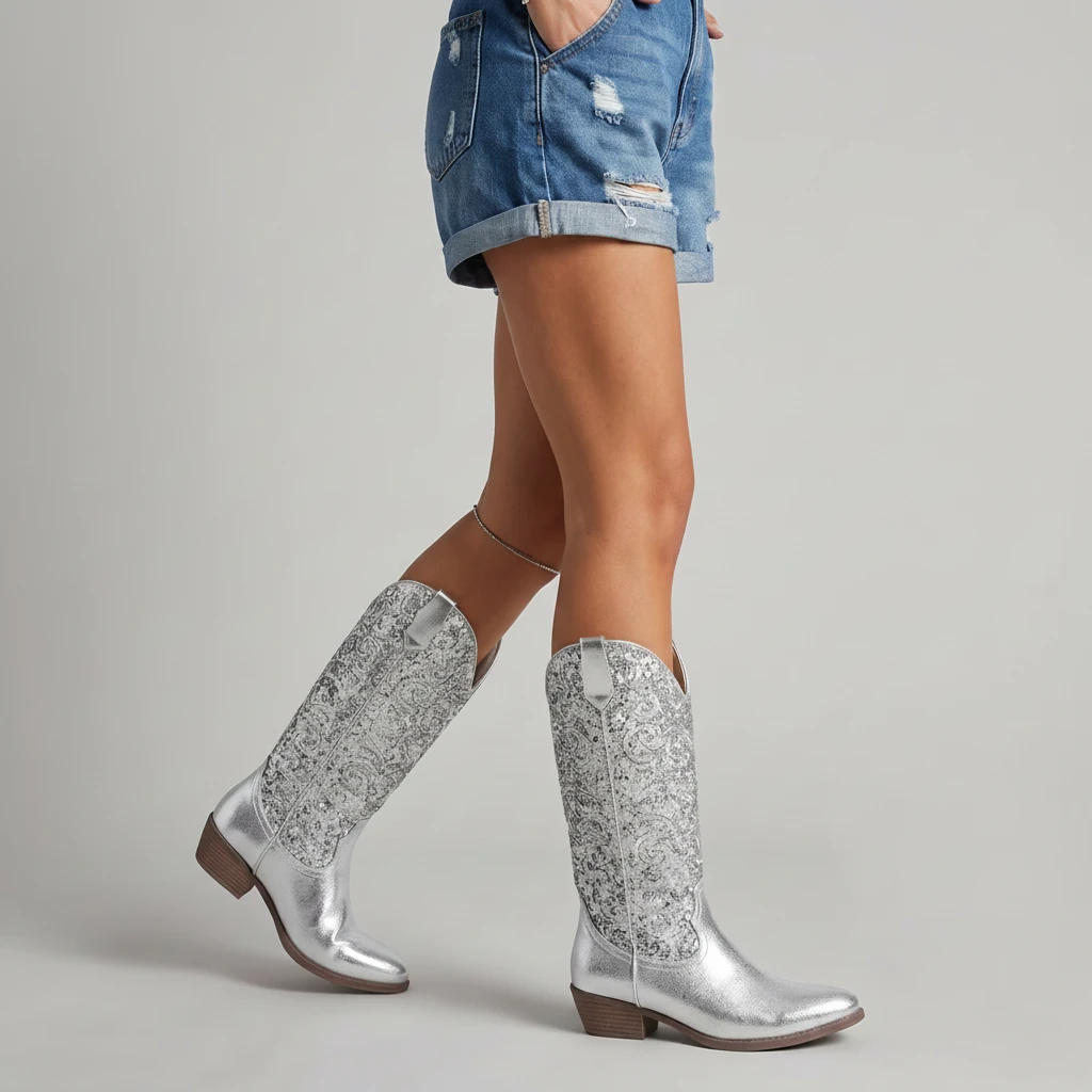 GRACE Cowgirl Boots - Yehaw | Silver