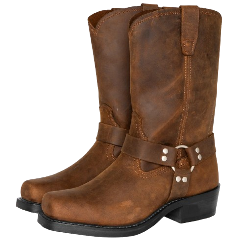 GHOST Mens Cowboy Boots - PU Leather | Reliable & Clean Look - Yehaw