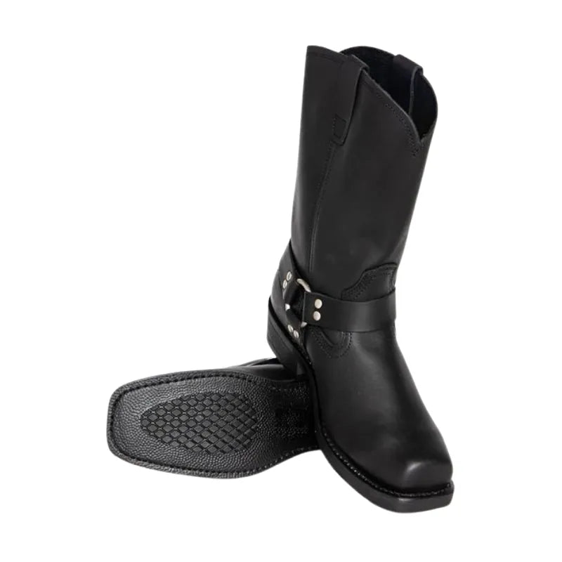GHOST Mens Cowboy Boots - PU Leather | Reliable & Clean Look - Yehaw
