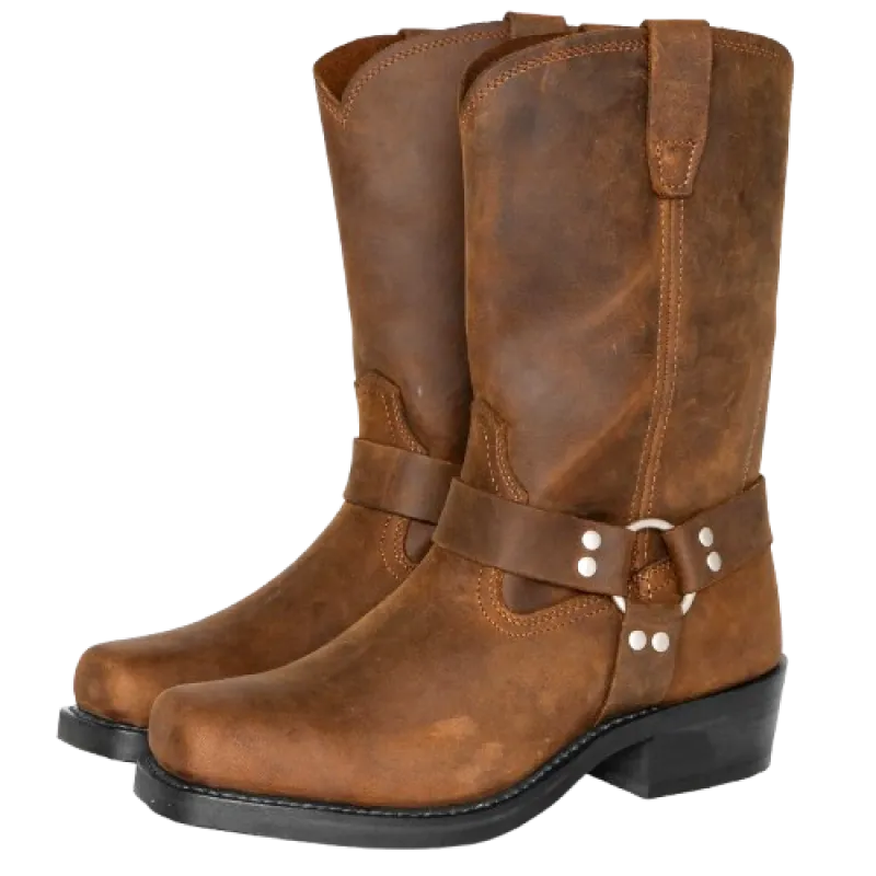 GHOST Mens Cowboy Boots - PU Leather | Reliable & Clean Look - Yehaw