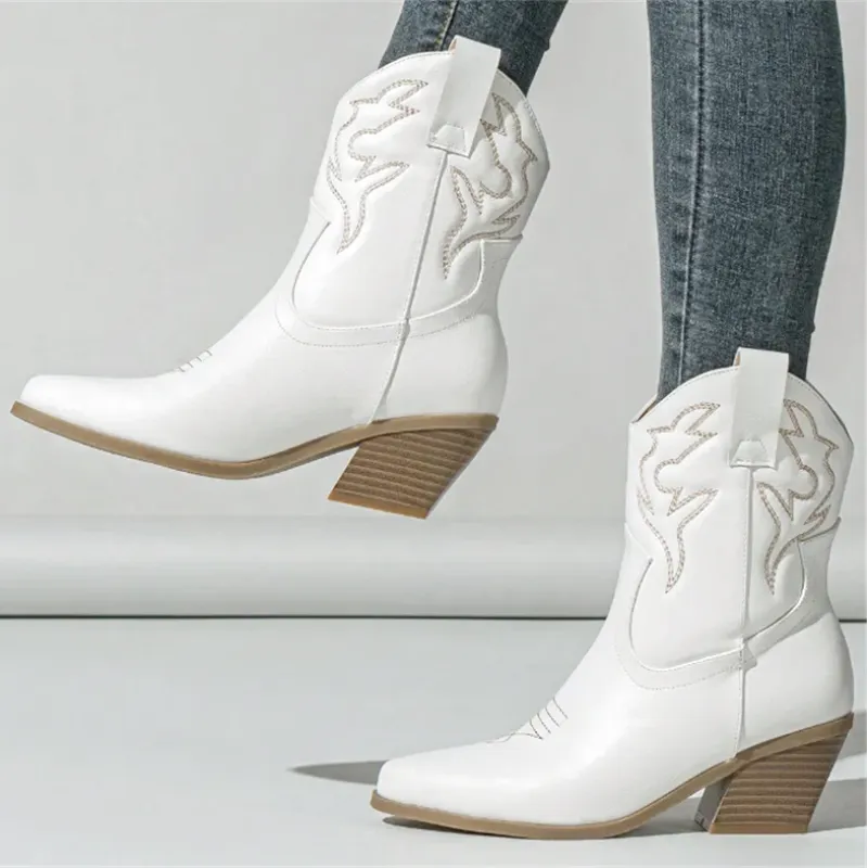 HATTIE Cowgirl Boots - Yehaw | White - Yehaw