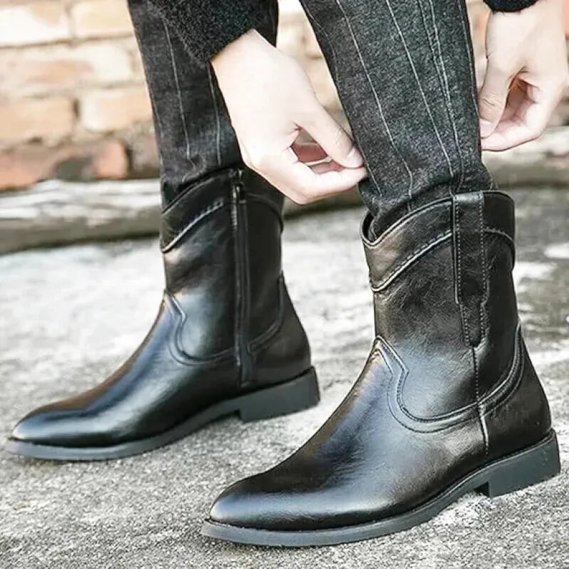 JIMMY Mens Cowboy Boots - Yehaw | Black - Yehaw