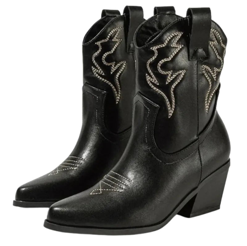 LYNN Cowgirl Boots - Resistant PU leather | Elegance & Stability - Yehaw