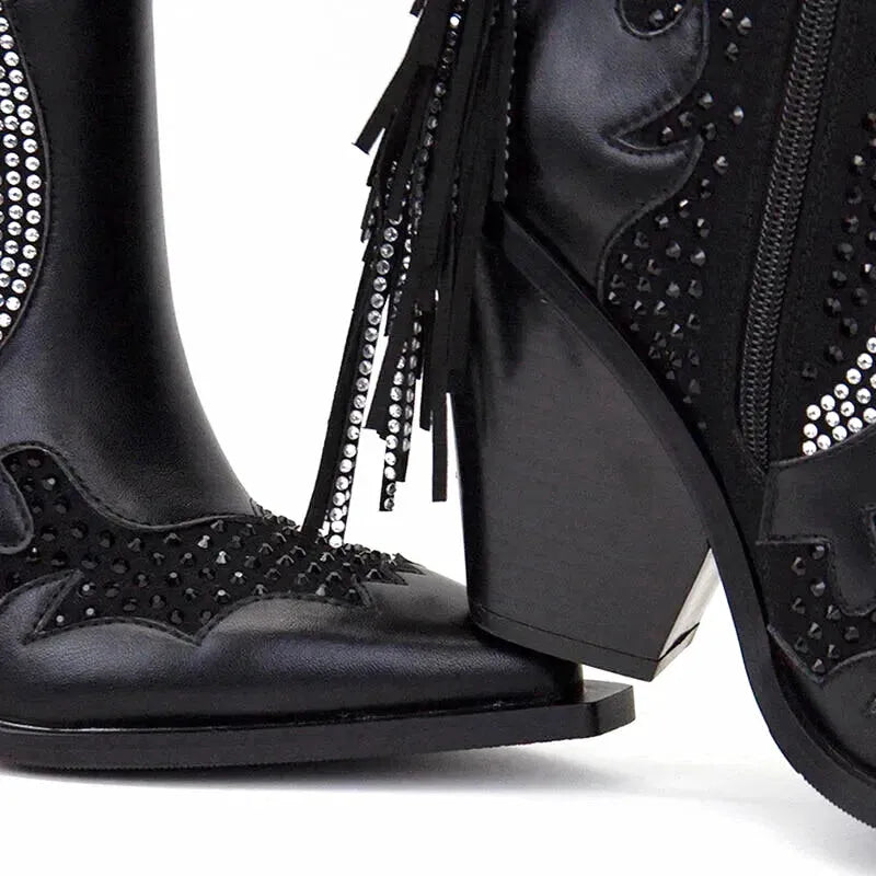 NELLIE Cowgirl Boots - Yehaw | Black - Yehaw