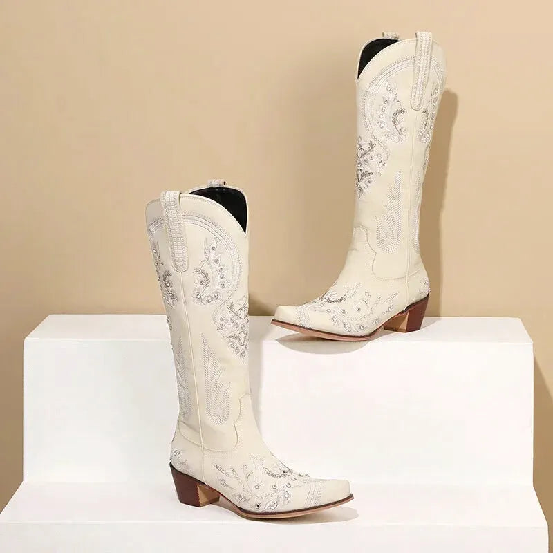 RUBY Cowgirl Boots - Yehaw | Beige - Yehaw