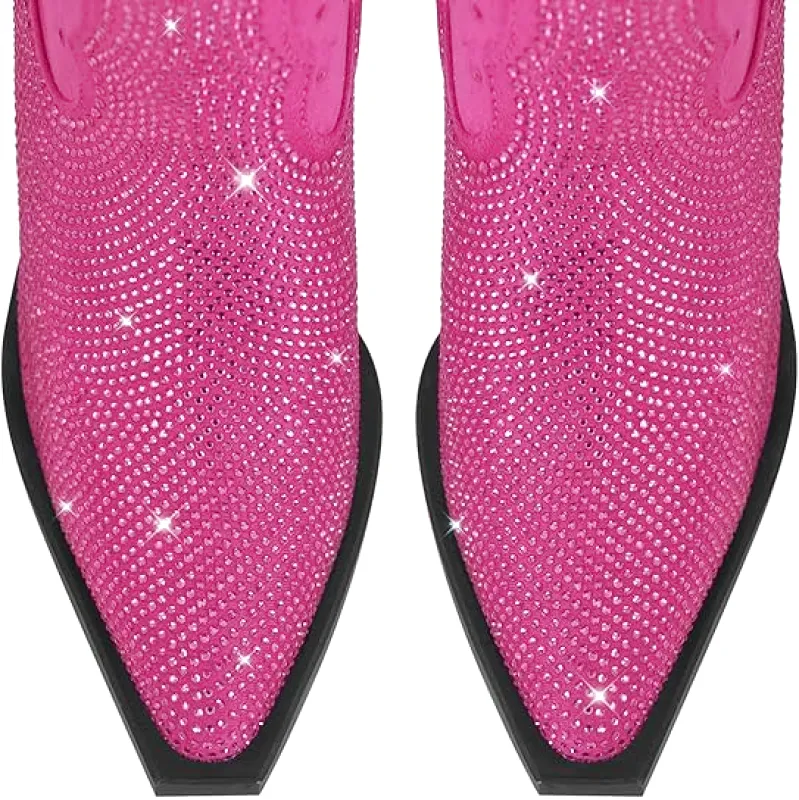 SADIE Cowgirl Boots - Shiny PU leather | Elegance & Stability - Yehaw